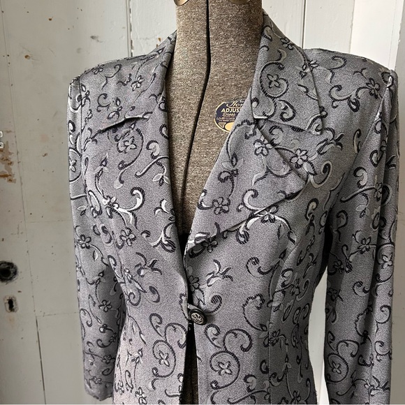 Vintage 1980s Dawn Joy Damask Brocade Jacket - Picture 3 of 12